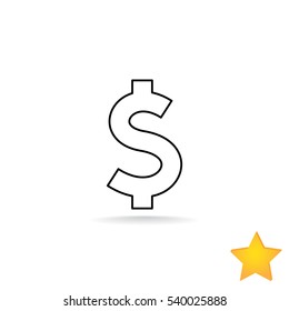  Dollar icon Vector. 