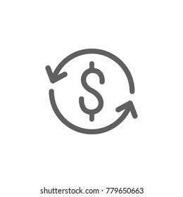Dollar icon vector