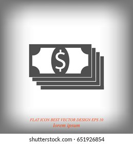 dollar icon, vector best flat icon, EPS