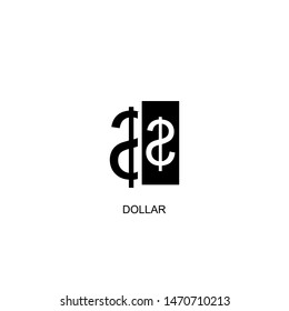 dollar icon vector black design