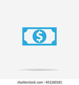 Dollar icon. Vector concept illustration for design.