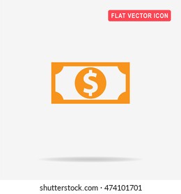 Dollar icon. Vector concept illustration for design.