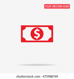 Dollar icon. Vector concept illustration for design.
