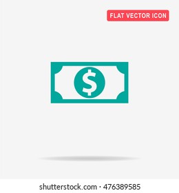 Dollar icon. Vector concept illustration for design.