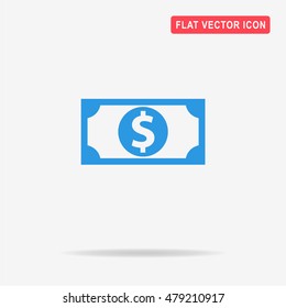 Dollar icon. Vector concept illustration for design.