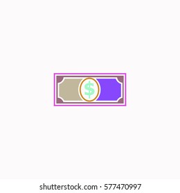 Dollar  icon Vector design. Colored illustration.