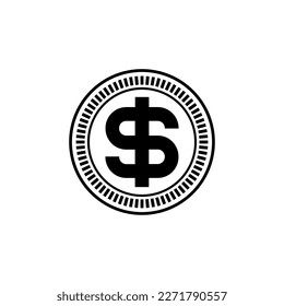 Dollar icon vector design symbol of money and finance on white background