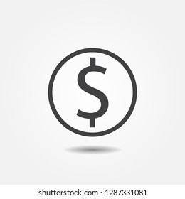 Dollar icon. Vector eps 10