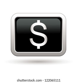 Dollar icon. Vector illustration