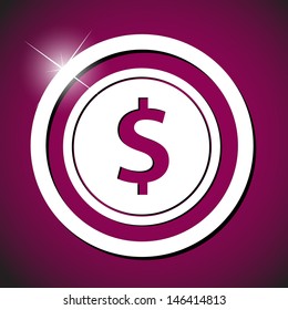 dollar icon vector illustration