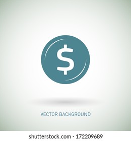 Dollar icon< vector illustration.