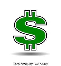 Dollar icon vector illustration