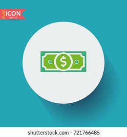 Dollar icon. Vector, illustration eps10