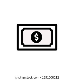 Dollar icon, vector illustration. Flat design style. vector dollar icon illustration isolated on white background, dollar icon Eps10. dollar icons graphic design vector symbols.