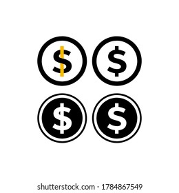 dollar icon vector illustration logo template 