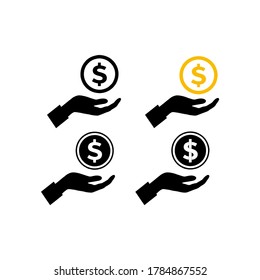 dollar icon vector illustration logo template 