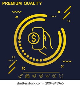 Dollar icon vector illustration - modern design