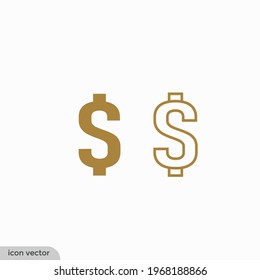 dollar icon vector illustration simple design element