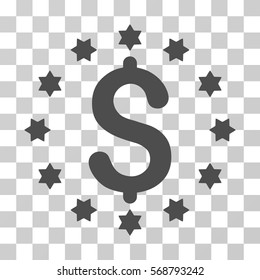 Dollar icon. Vector illustration style is flat iconic symbol, gray color, transparent background. Designed for web and software interfaces.