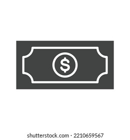 Imagen vectorial de icono del dólar. También se puede utilizar para la administración de proyectos. Adecuado para aplicaciones móviles, aplicaciones web y medios impresos.