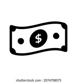 vector de icono de dólar aislado en fondo blanco