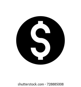 dollar icon vector isolated on white background