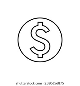 Dollar icon Vector logo set flat