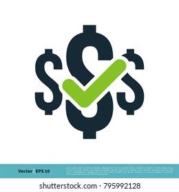 Dollar Icon Vector Logo Template. Money Sign Illustration Design. Vector EPS 10.