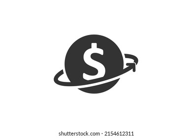 estilo moderno vectorial de icono de dólar.