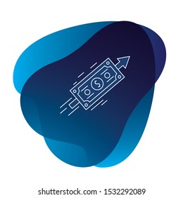 
Dollar icon vector. Money sign with background