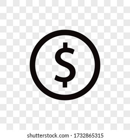 Vector de icono del dólar. Signo de dinero
