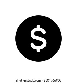 vector de icono de dólar. símbolo vectorial de dólar de dinero para diseño gráfico