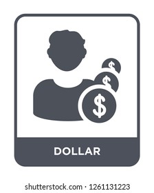 dollar icon vector on white background, dollar trendy filled icons from Cryptocurrency economy and finance collection, dollar simple element illustration