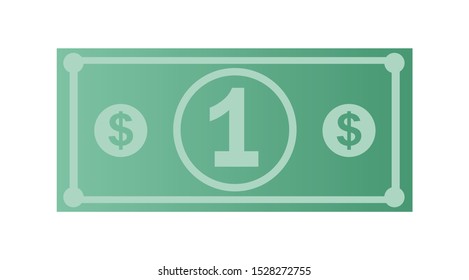 Dollar Icon Vector on white background