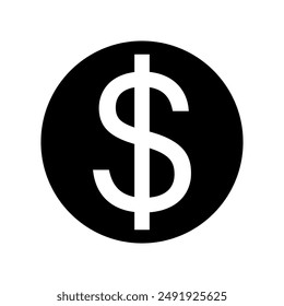 Símbolo de Vector de ícono de dólar