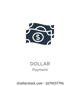 Dollar icon vector. Trendy flat dollar icon from payment collection isolated on white background. Vector illustration can be used for web and mobile graphic design, logo, eps10