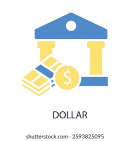 dollar icon. vector.Editable stroke.linear style sign for use web design,logo.Symbol illustration.