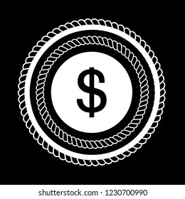 dollar icon,emblem, label, badge,sticker, logo. Designed for your web site design, logo, app, UI