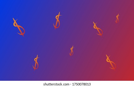 dollar icons on blue-violet background finance concept wallpaper for design