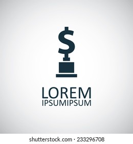 dollar icons on white background 