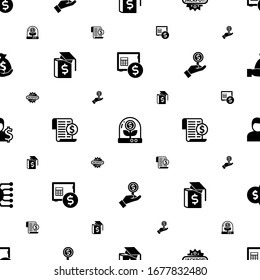 dollar icons pattern seamless. Included editable filled rent deposit, Business incubator, Jackpot, Business education, Expenses, Investor icons. dollar icons for web and mobile.
