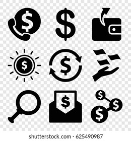 Dollar icons set.  