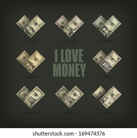 Dollar icons. Vector Format