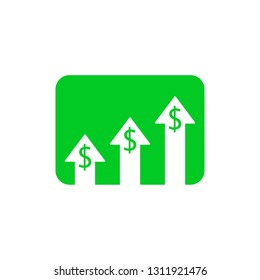  Dollar up icon.vector illustration