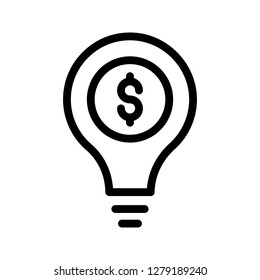 dollar idea line icon
