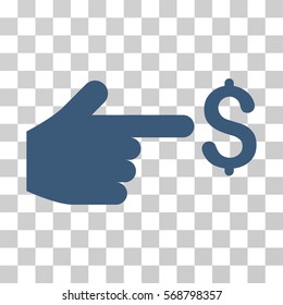Dollar Index icon. Vector illustration style is flat iconic symbol, blue color, transparent background. Designed for web and software interfaces.