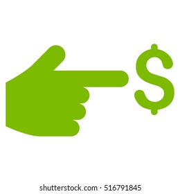 Dollar Index vector icon. Flat eco green symbol. Pictogram is isolated on a white background. Designed for web and software interfaces.