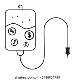 dollar infusion icon vector design