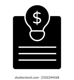 Bombilla de luz interior de dólar que representa el concepto de idea de negocio

