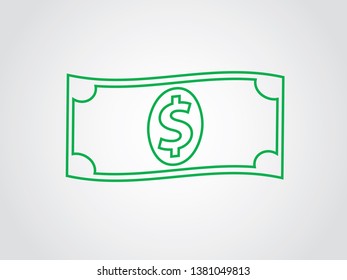 Dollar International Trade Currency Icon Outline